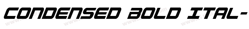 Condensed Bold Ital字体转换